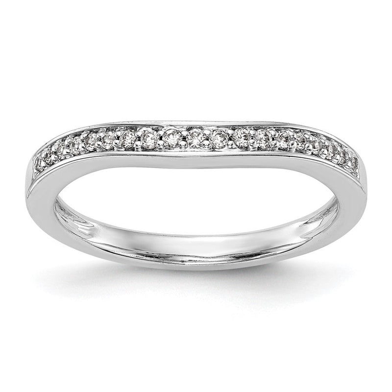 14K Weißgold Trauring mit natürlichen Diamanten