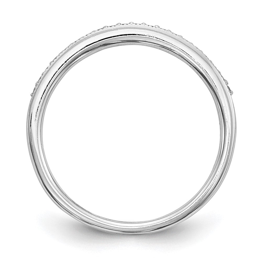14K Weißgold Ehering mit natürlichen Diamanten
