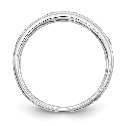 14K Weißgold Ehering mit natürlichen Diamanten