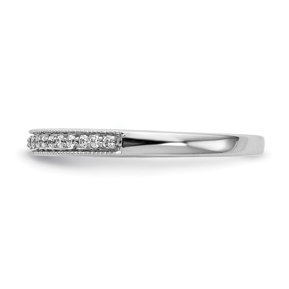14K Weißgold Ehering mit natürlichen Diamanten