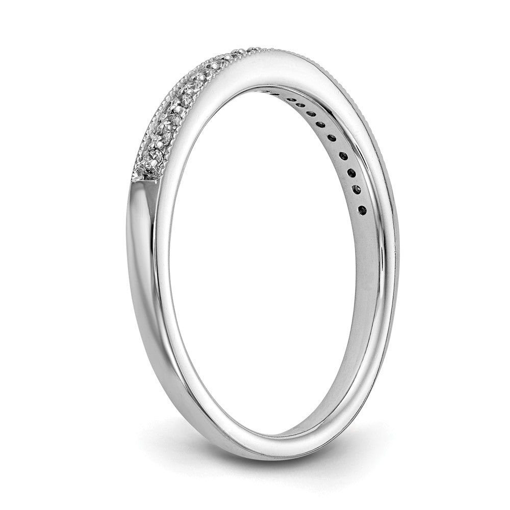 14K Weißgold Ehering mit natürlichen Diamanten