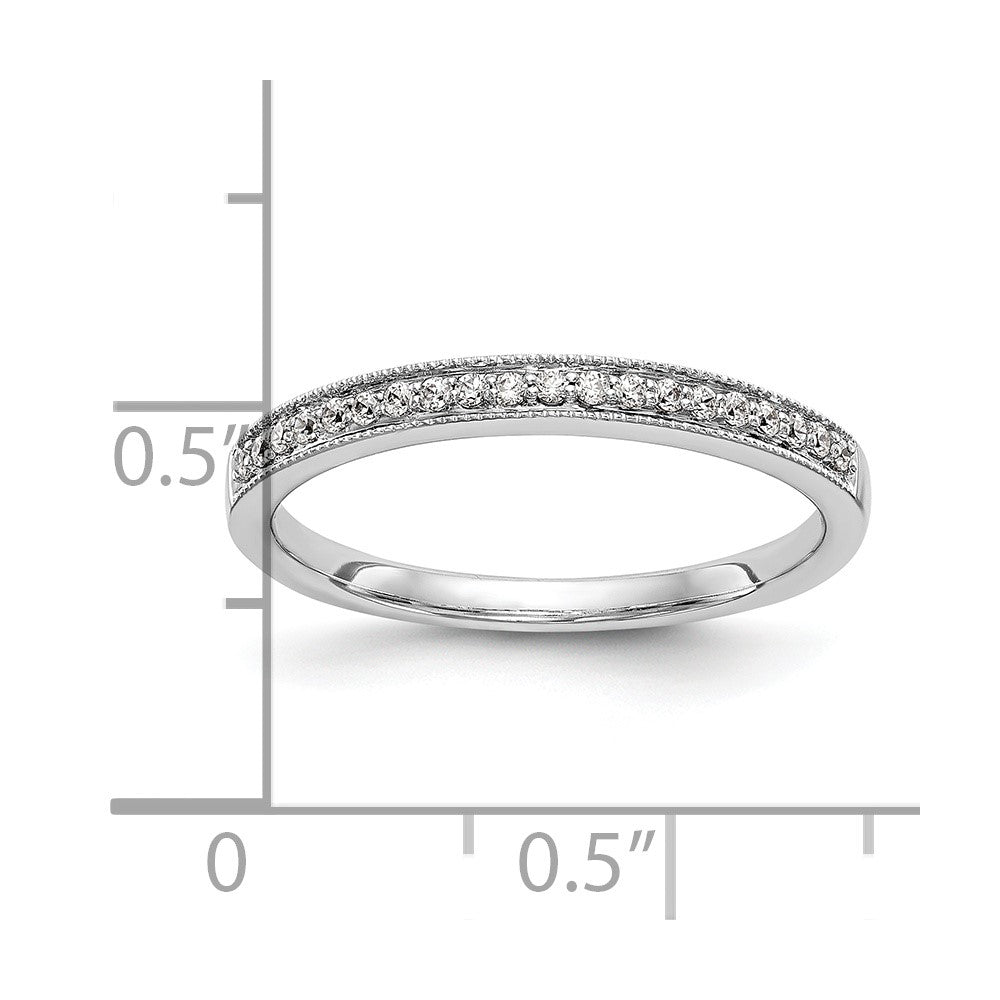 14K Weißgold Ehering mit natürlichen Diamanten