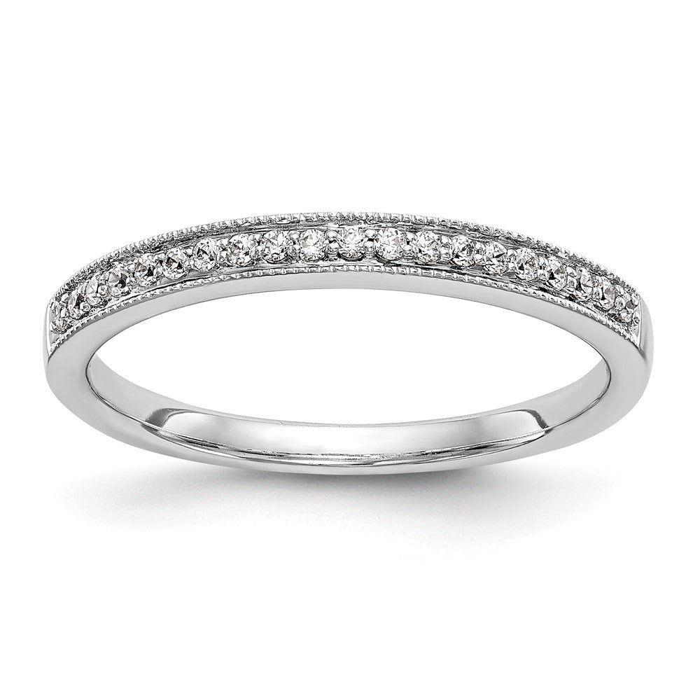 14K Weißgold Ehering mit natürlichen Diamanten
