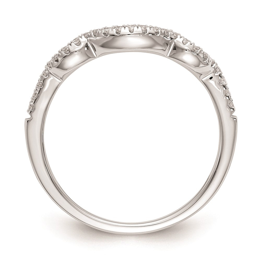 14K Weißgold Ehering mit natürlichen Diamanten
