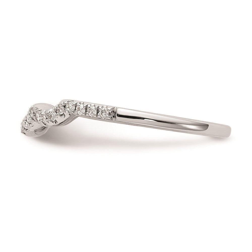 14K Weißgold Ehering mit natürlichen Diamanten