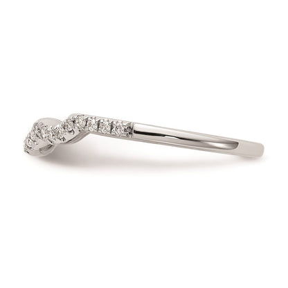 14K Weißgold Ehering mit natürlichen Diamanten