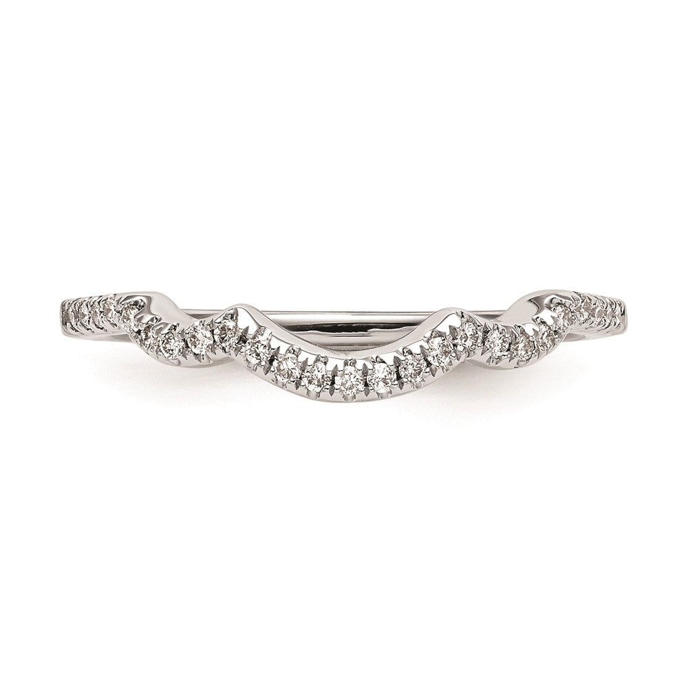 14K Weißgold Ehering mit natürlichen Diamanten