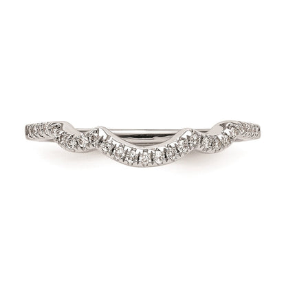 14K Weißgold Ehering mit natürlichen Diamanten