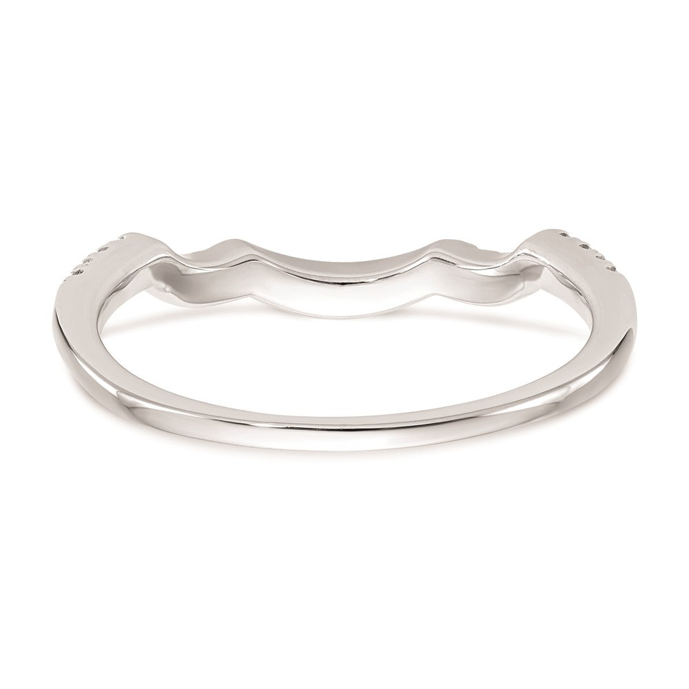 14K Weißgold Ehering mit natürlichen Diamanten