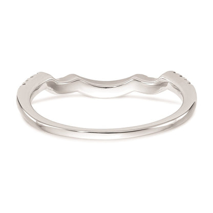 14K Weißgold Ehering mit natürlichen Diamanten
