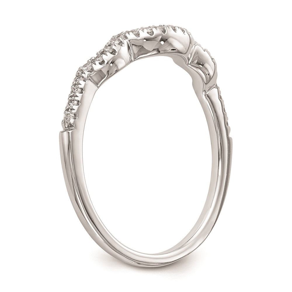 14K Weißgold Ehering mit natürlichen Diamanten
