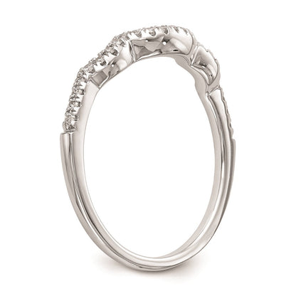 14K Weißgold Ehering mit natürlichen Diamanten
