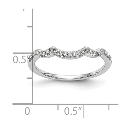 14K Weißgold Ehering mit natürlichen Diamanten