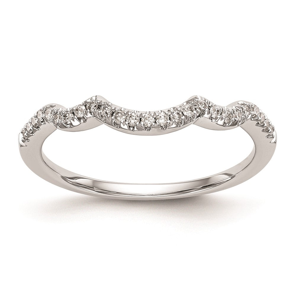 14K Weißgold Ehering mit natürlichen Diamanten