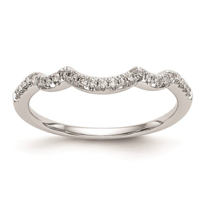 14K Weißgold Ehering mit natürlichen Diamanten