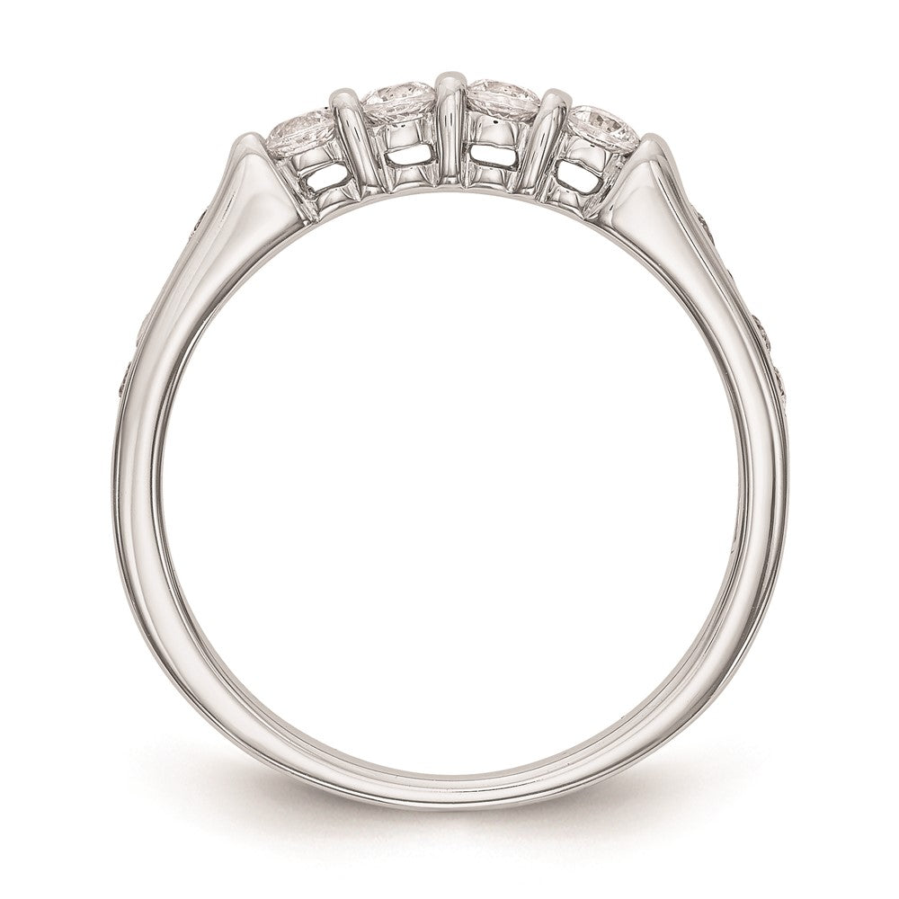 14K Weißgold Ehering mit natürlichen Diamanten