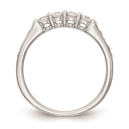 14K Weißgold Ehering mit natürlichen Diamanten