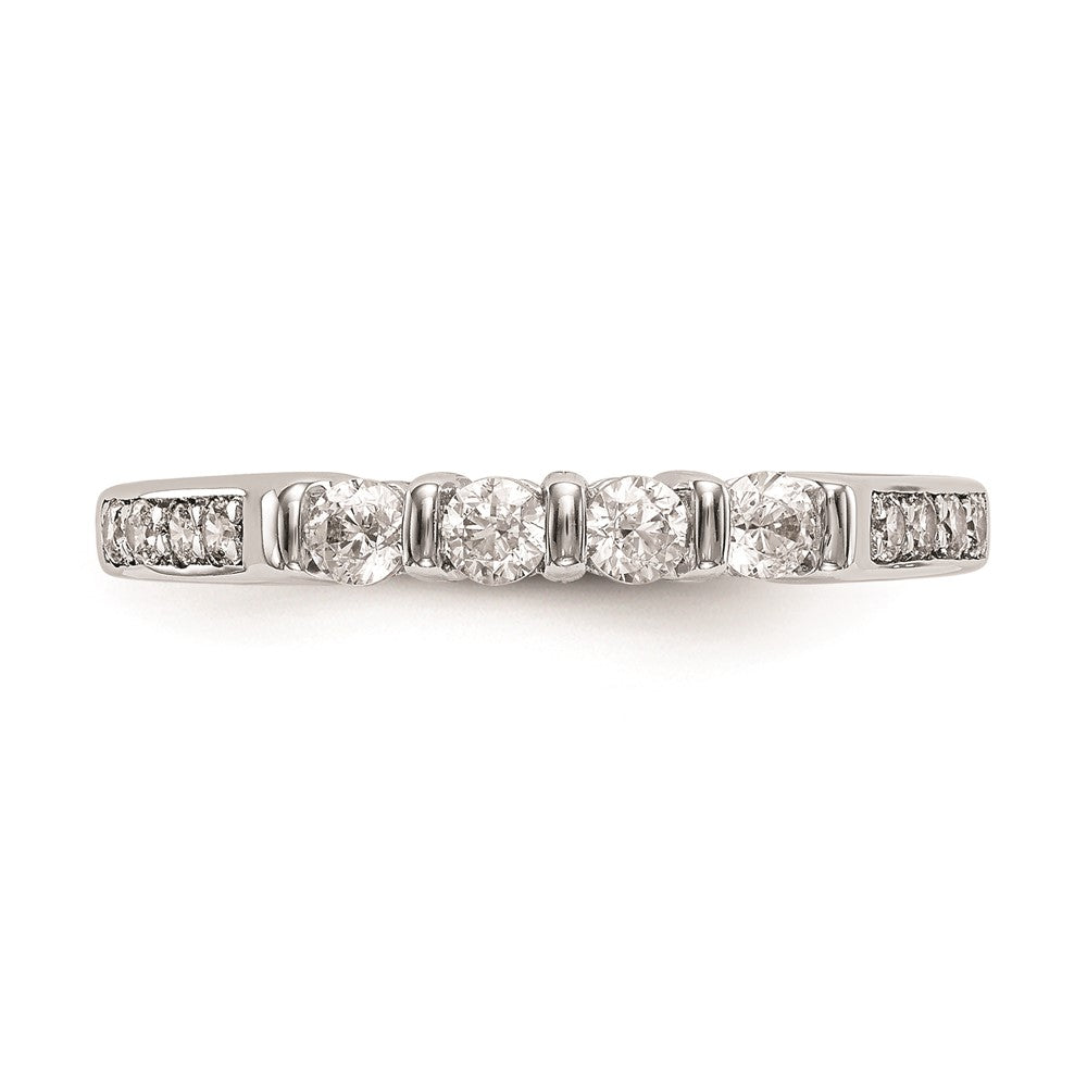 14K Weißgold Ehering mit natürlichen Diamanten
