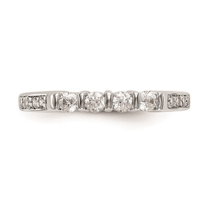 14K Weißgold Ehering mit natürlichen Diamanten