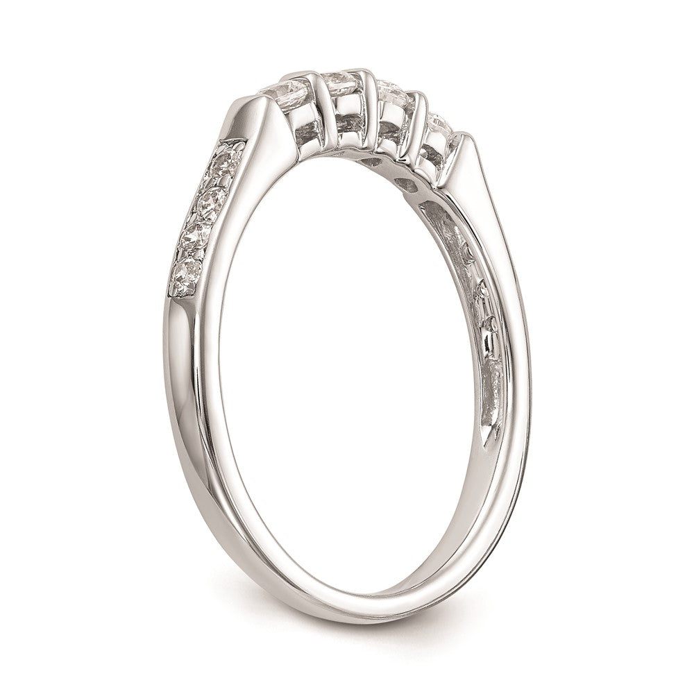 14K Weißgold Ehering mit natürlichen Diamanten