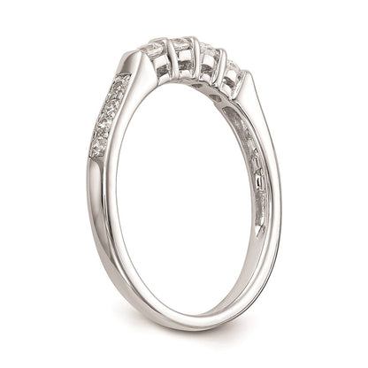 14K Weißgold Ehering mit natürlichen Diamanten