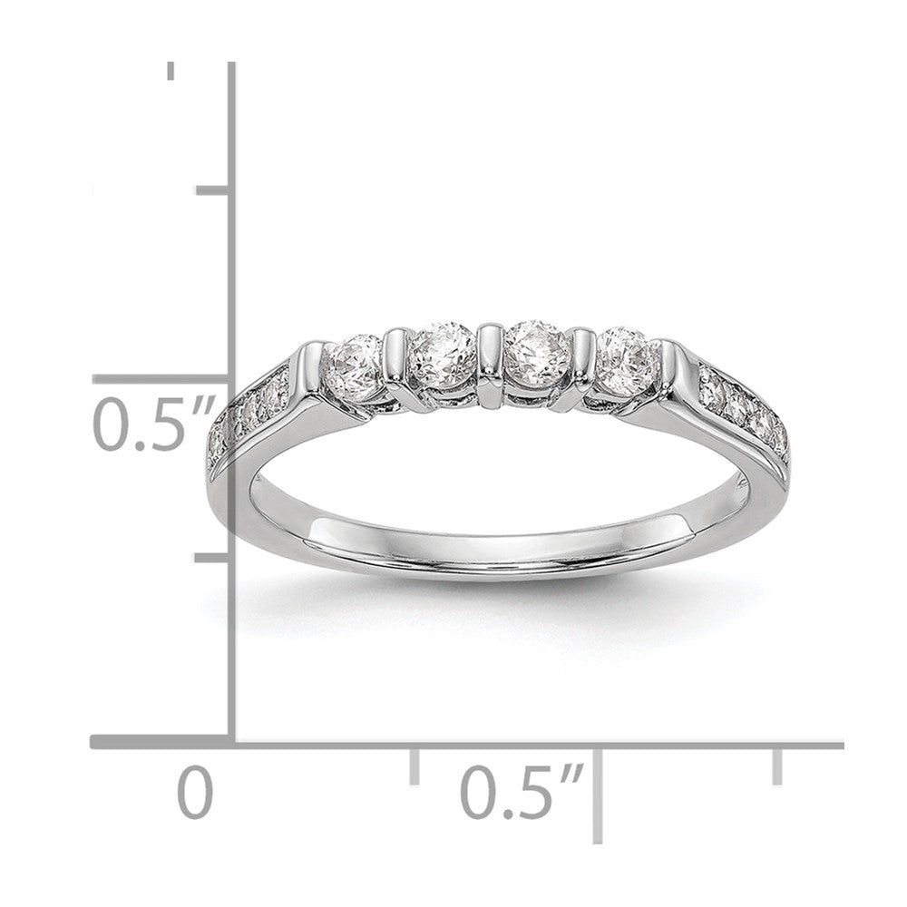 14K Weißgold Ehering mit natürlichen Diamanten