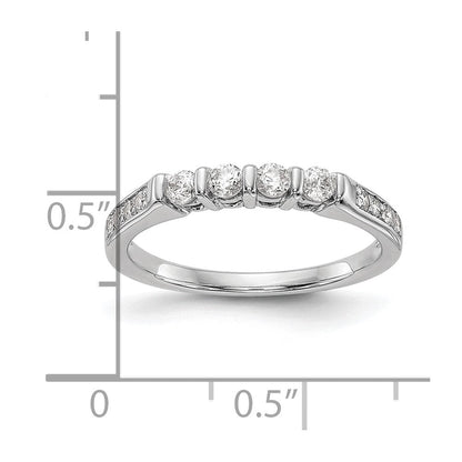 14K Weißgold Ehering mit natürlichen Diamanten