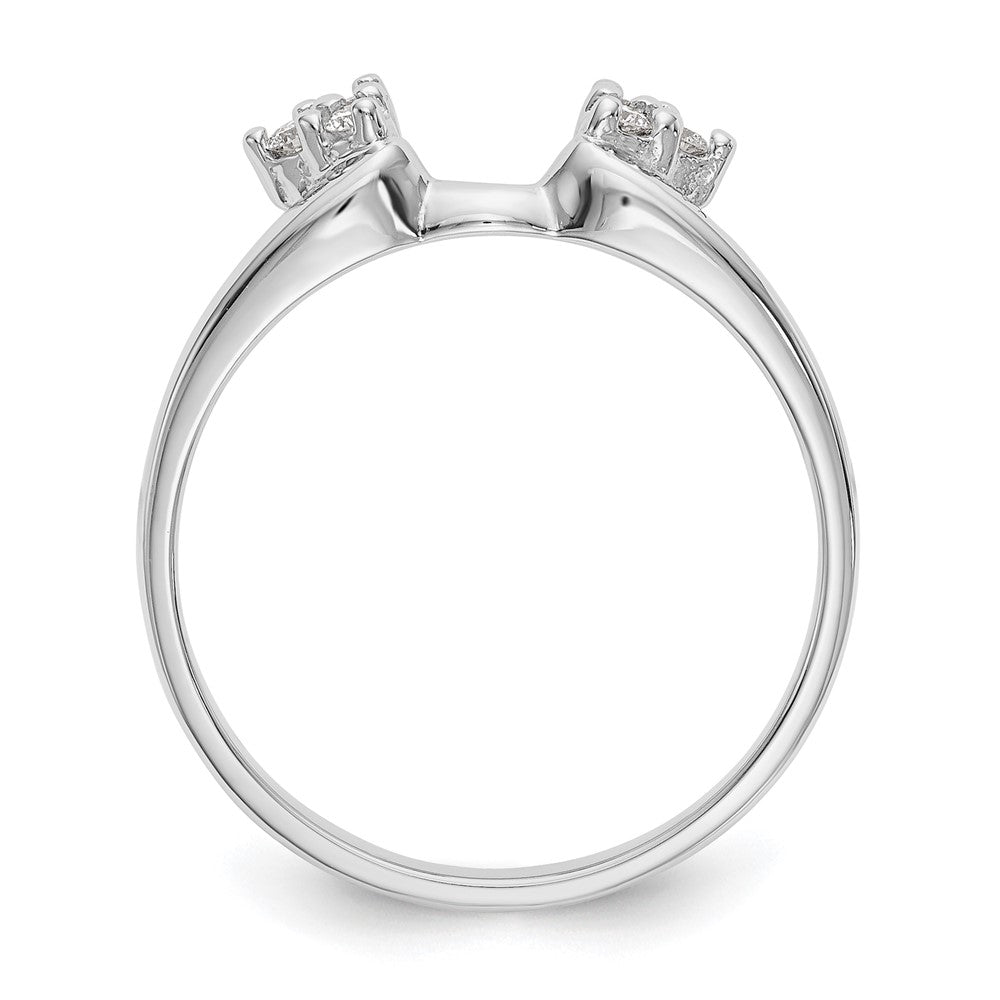 14K Weißgold Diamant-Wickelring