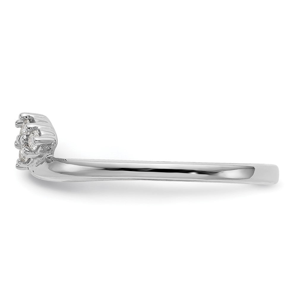 14K Weißgold Diamant-Wickelring