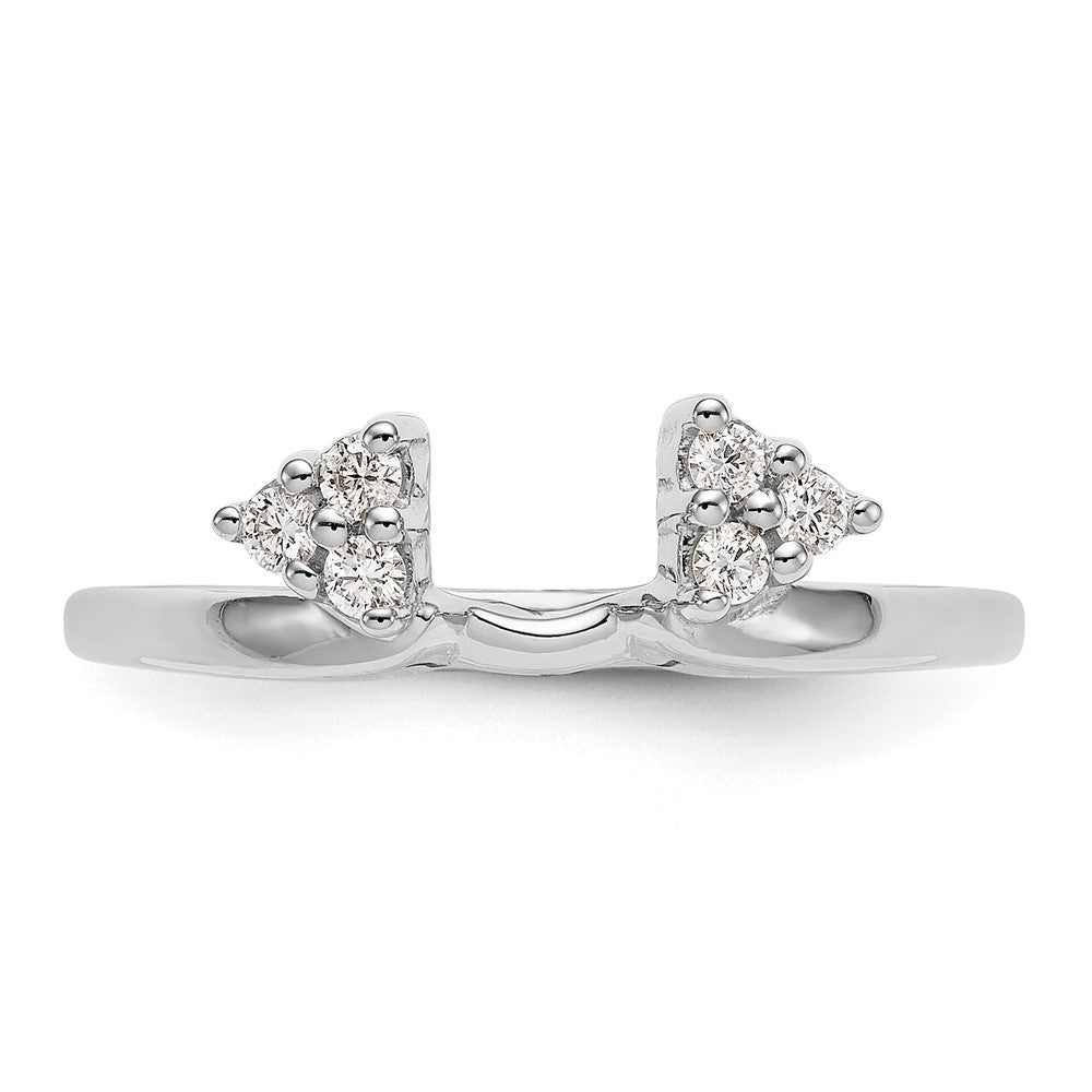 14K Weißgold Diamant-Wickelring