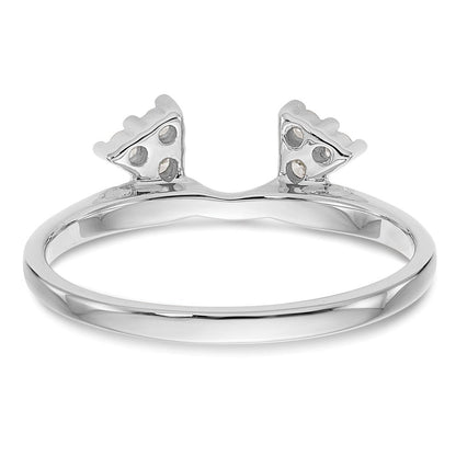 14K Weißgold Diamant-Wickelring