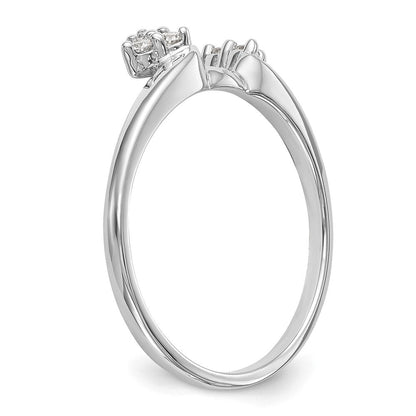 14K Weißgold Diamant-Wickelring