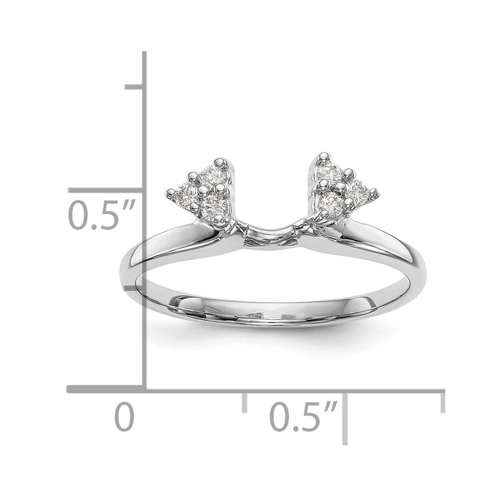 14K Weißgold Diamant-Wickelring