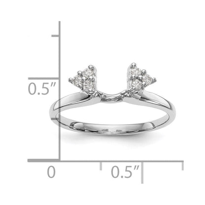 14K Weißgold Diamant-Wickelring