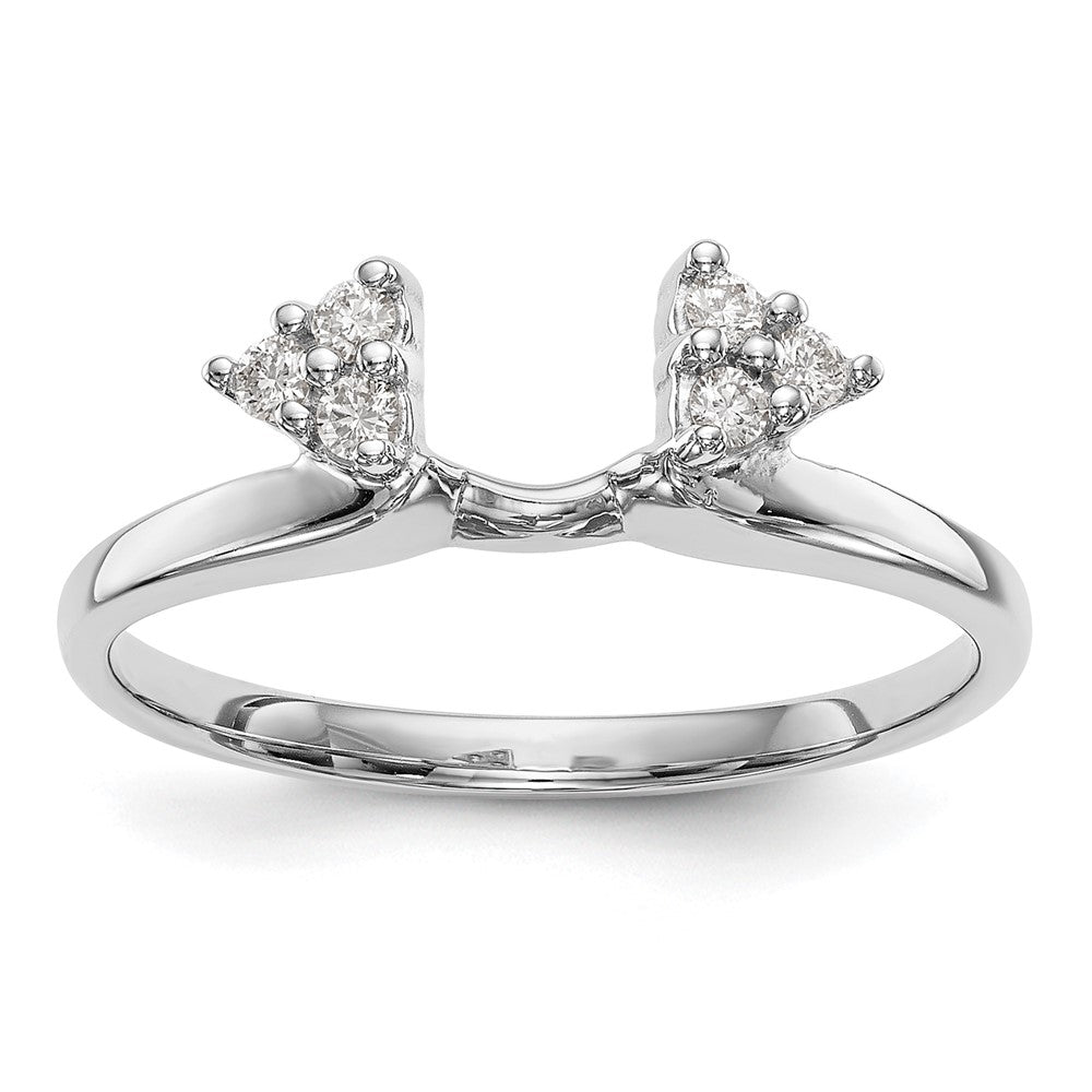 14K Weißgold Diamant-Wickelring