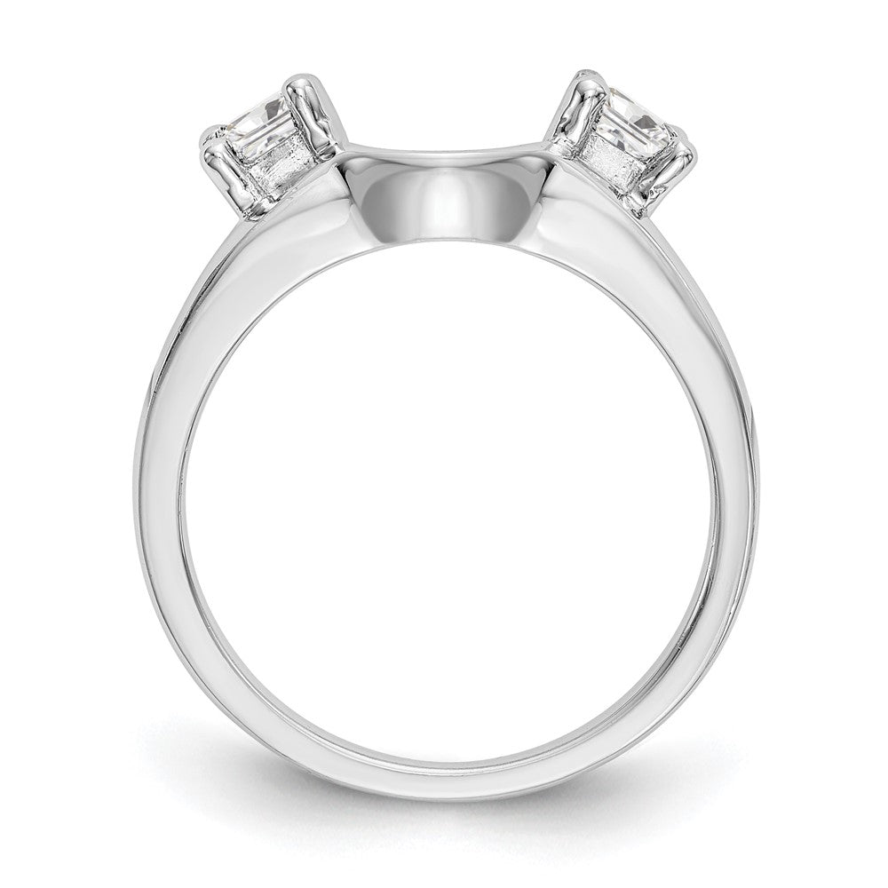 14K Weißgold Ring mit echten Diamanten, Wickel-Design