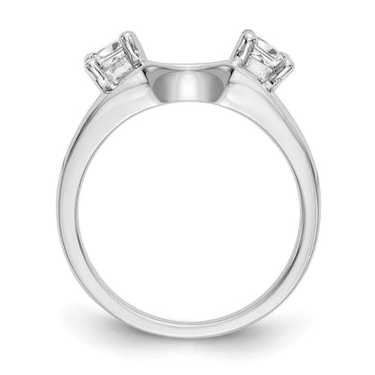 14K Weißgold Diamant-Wickelring