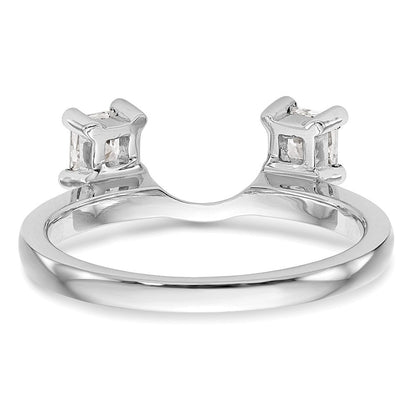 14K Weißgold Ring mit echten Diamanten, Wickel-Design