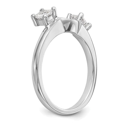 14K Weißgold Diamant-Wickelring