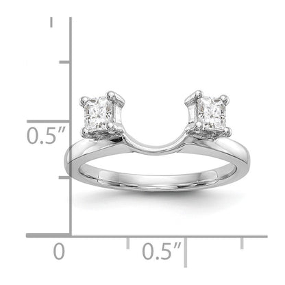 14K Weißgold Diamant-Wickelring