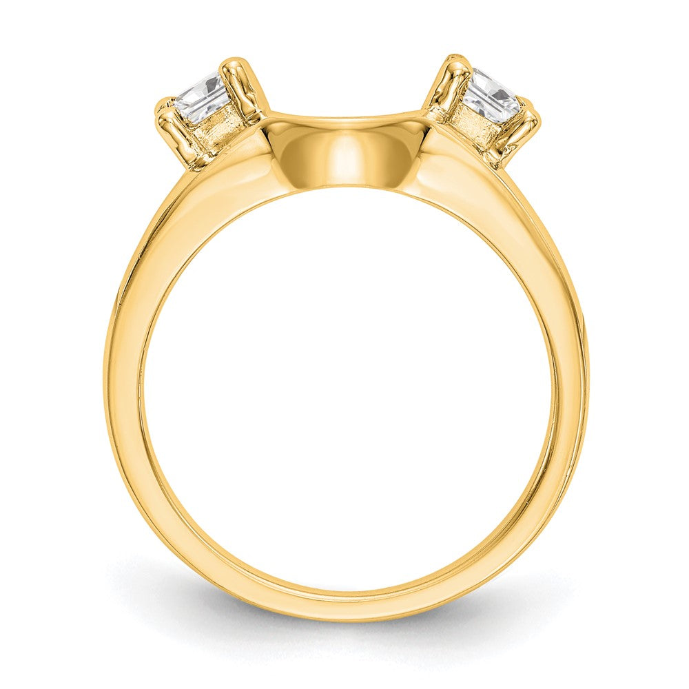 14K Gelbgold Ring mit echten Diamanten, wickelnd