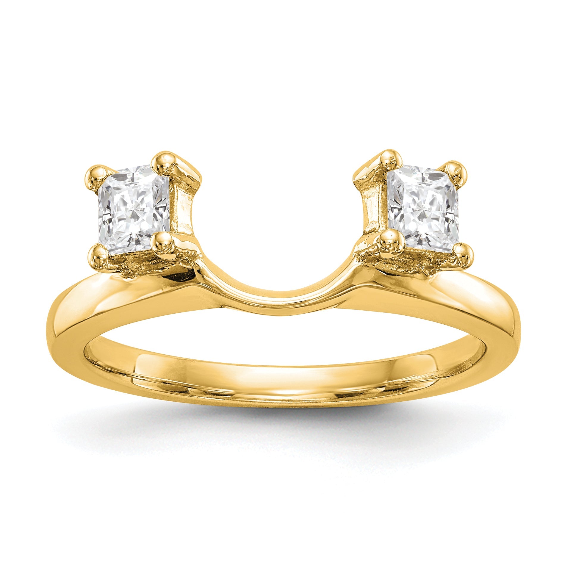 14K Gelbgold Ring mit echten Diamanten, Wrap-Design