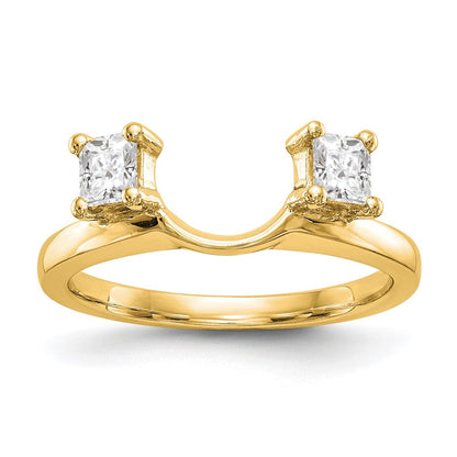 14K Gelbgold Ring mit echten Diamanten, wickelnd