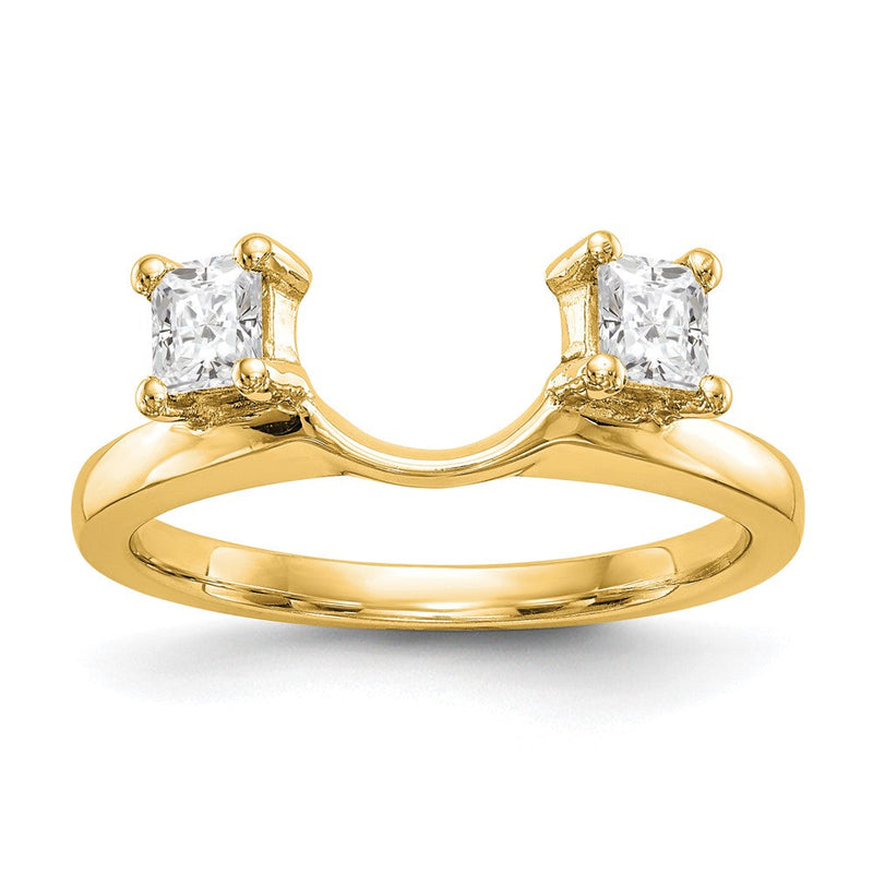 14K Gelbgold Ring mit echten Diamanten, wickelnd