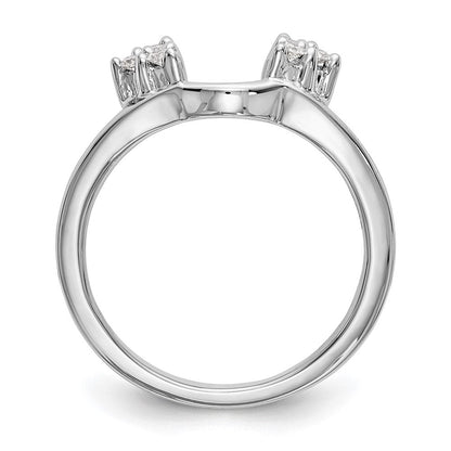 14K Weißgold Ring-Wrap mit 0,125 ct. im Labor gezüchteten Diamanten VS/SI+ G+, komplett