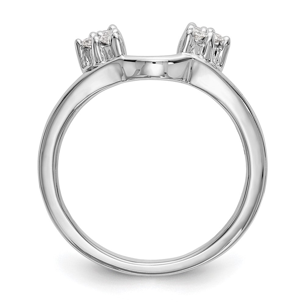 14K Weißgold Diamant-Wickelring, 0,12 ct Gesamtgewicht