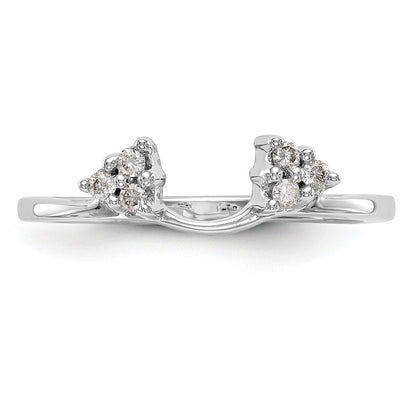 14K Weißgold Diamant-Wickelring, 0,12 ct Gesamtgewicht