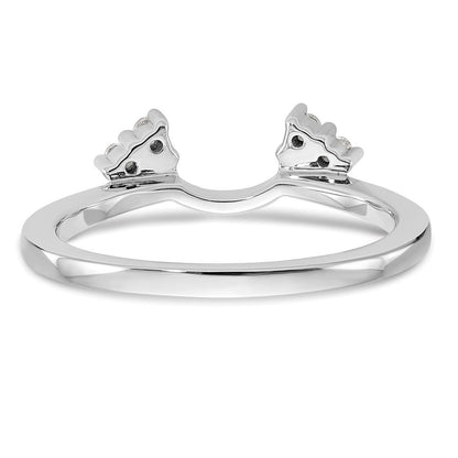 14K Weißgold Diamant-Wickelring, 0,12 ct Gesamtgewicht