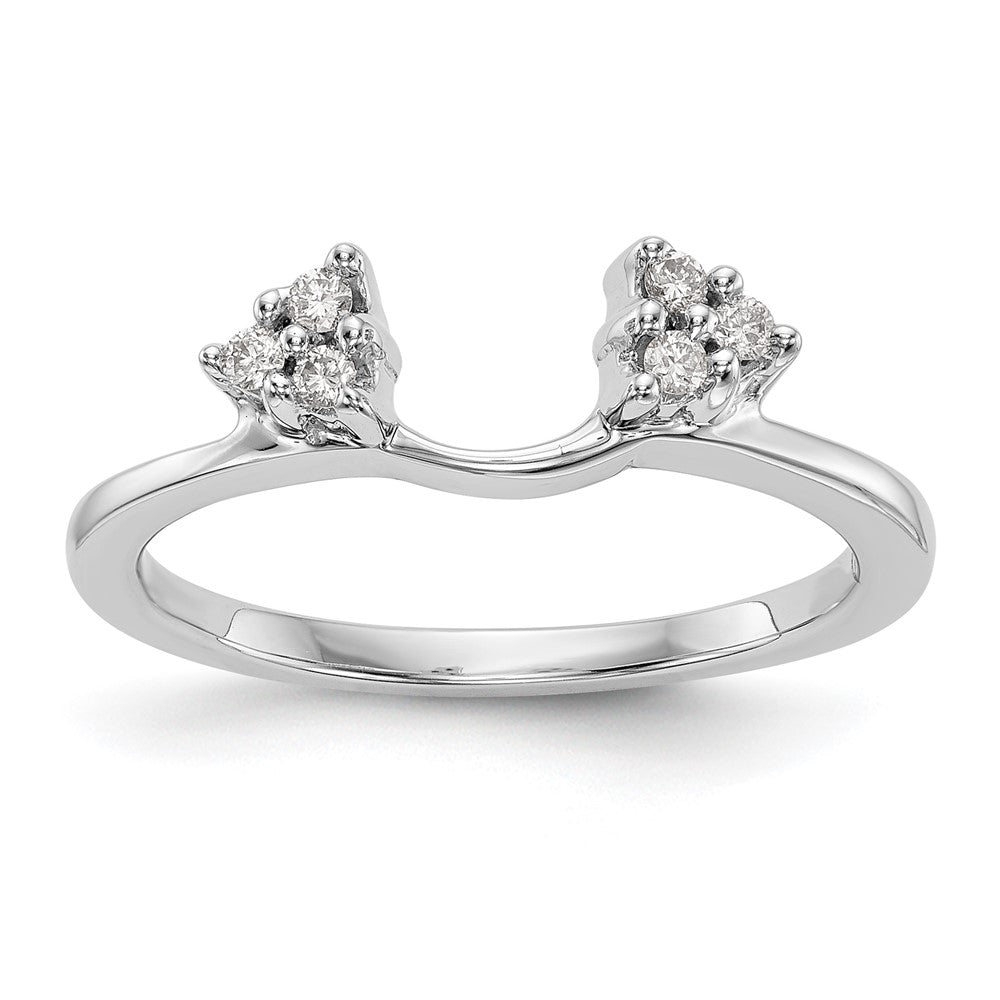 14K Weißgold Ring-Wrap mit 0,125 ct. im Labor gezüchteten Diamanten VS/SI+ G+, komplett