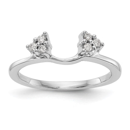 14K Weißgold Ring-Wrap mit 0,125 ct. im Labor gezüchteten Diamanten VS/SI+ G+, komplett
